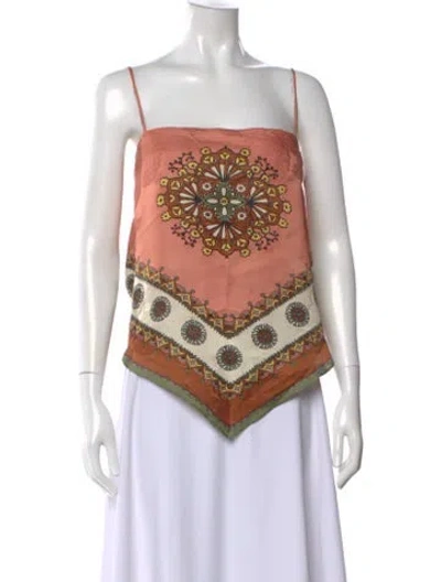 Pre-owned Alemais Patterned Square Neckline Top In Multi