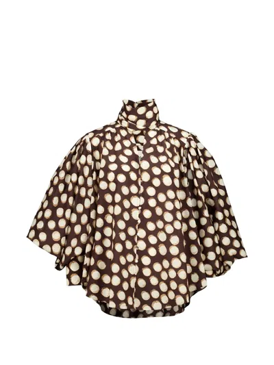 Alemais Paula Blouse In Brown