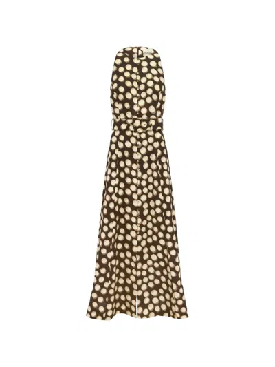 Alemais Paula Polka-dot Midi Dress In Multi