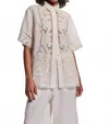 Alemais Pegasus Embroidered Collared Shirt In Ivory In White