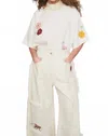 Alemais Penelope Embroidered Top In Cream In White