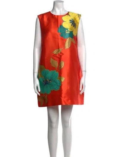 Pre-owned Alemais Piato Mini Shift Dress Mini Dress In Orange