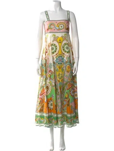 Pre-owned Alemais Pinball Long Dress In Multi