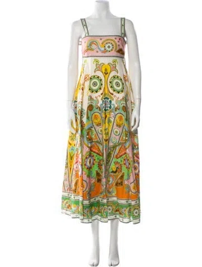 Pre-owned Alemais Pinball Long Dress In Multi