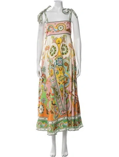 Pre-owned Alemais Pinball Print Dress Long Dress In Multi