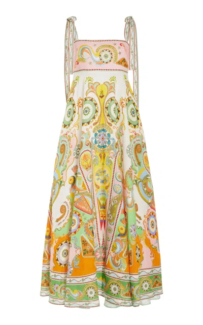 Alemais Pinball Printed Linen Maxi Dress In Multi