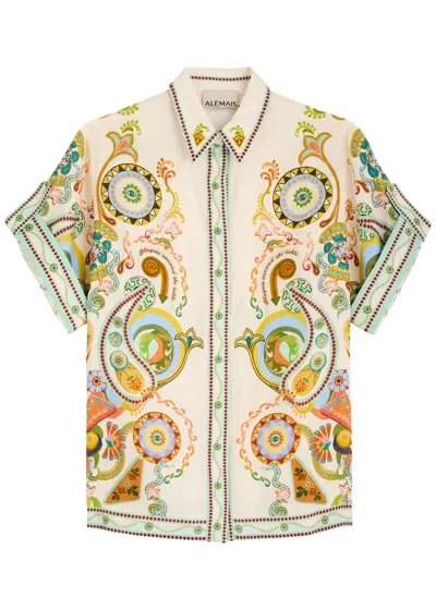 Alemais Pinball Printed Linen Shirt