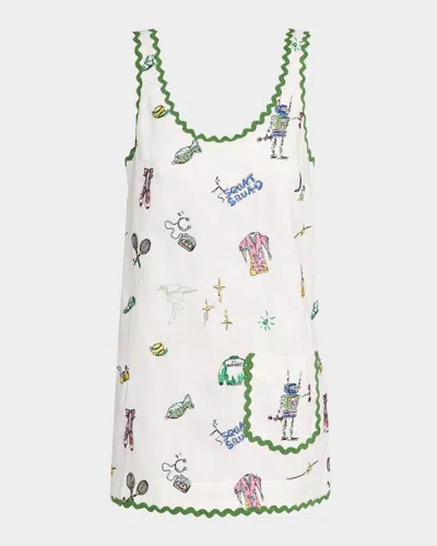 ALEMAIS PLAY EMBROIDERED MINI DRESS