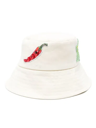 Alemais Players Cotton Bucket Hat In 白色