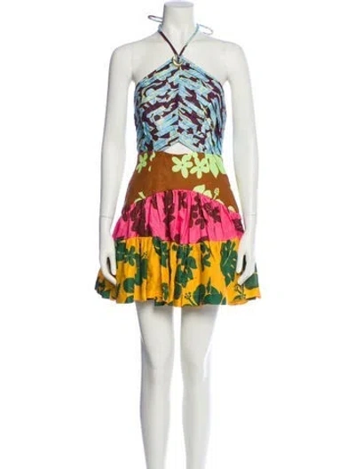 Pre-owned Alemais Poppy Spliced Dress Mini Dress W/ Tags In Multi