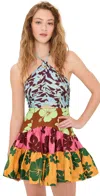 Alemais Poppy Printed Halterneck Minidress In Multi