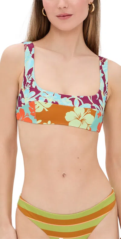 Alemais Poppy Spliced Square Neck Top Multi