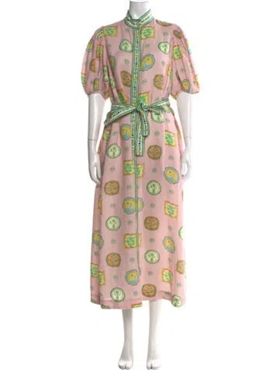 Pre-owned Alemais Porcelain Long Dress In Pink