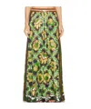 Alemais Womens  Liana Printed Silk Palazzo Trousers In Green