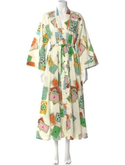 Pre-owned Alemais Printed Long Dress In Multi