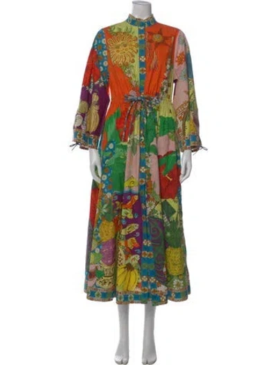 Pre-owned Alemais Printed Long Dress In Multi