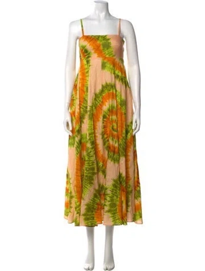 Pre-owned Alemais Printed Long Dress In Multicolor