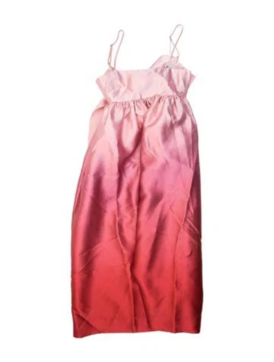Pre-owned Alemais Printed Long Dress In Pink