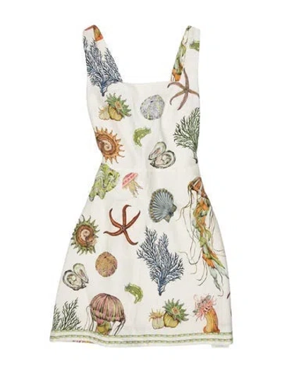 Pre-owned Alemais Printed Midi Length Dress In Neutrals