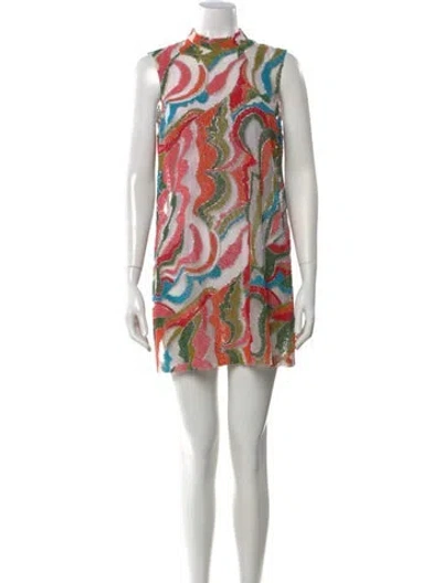 Pre-owned Alemais Printed Mini Dress In Orange