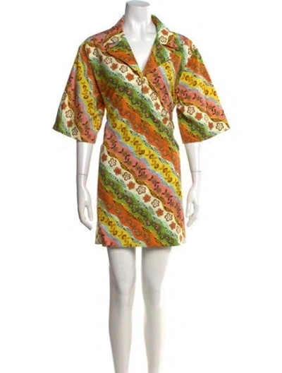 Pre-owned Alemais Printed Mini Dress In Orange
