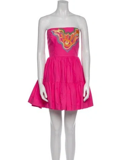 Pre-owned Alemais Printed Mini Dress In Pink