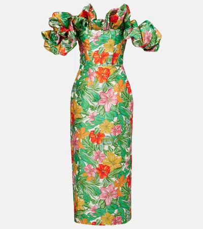 Alemais Printed Off-shoulder Maxi Dress In Multicoloured