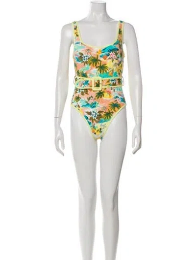 Pre-owned Alemais Printed One-piece W/ Tags In White