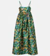 Alemais Printed Open-back Maxi Dress In Carmine