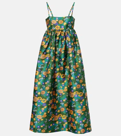 Alemais Printed Open-back Maxi Dress In Carmine