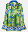 Alemais Printed Silk Satin Shirt In Multicoloured
