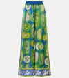 Alemais Printed Silk Satin Wide-leg Pants In Multicoloured