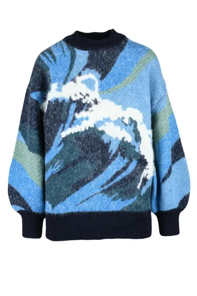 Alemais Puff Sleeve Sweater - Light Blue