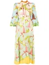 Alemais Rafaela Printed Jacquard Midi Dress In 绿色