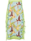 Alemais Womens Multi Rafaela Tie-side Woven Midi Skirt In Blue