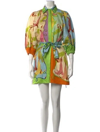 Pre-owned Alemais Rafaela Mini Dress In Multicolor