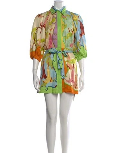 Pre-owned Alemais Rafaela Mini Dress W/ Tags In Green