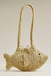 Alemais Raffia Fish Bag In White