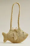 Alemais Raffia Fish Bag In White