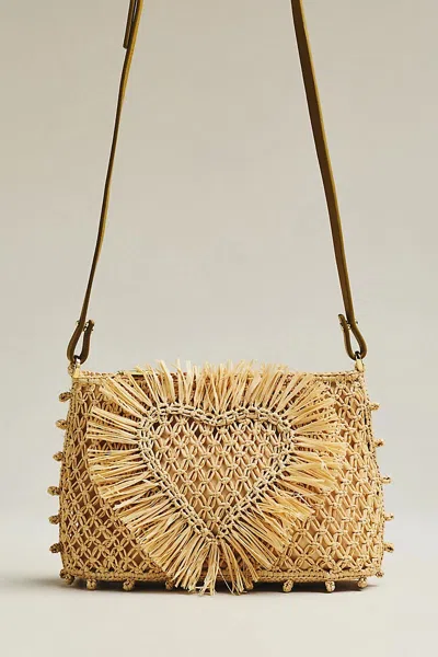 Alemais Raffia Macramé Clutch In Multi