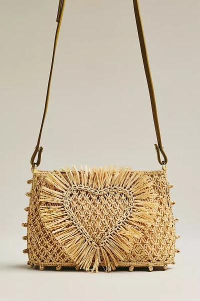 Alemais Raffia Macramé Clutch In Nude