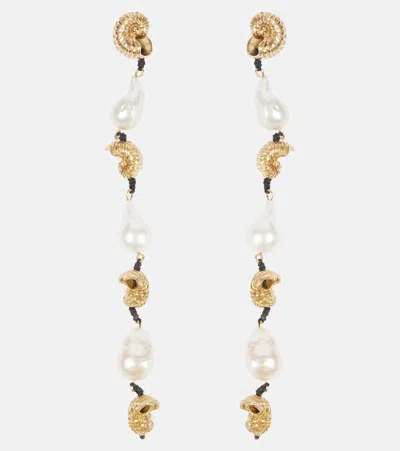 Alemais Reverie Drop Earrings With Pearls In Gold
