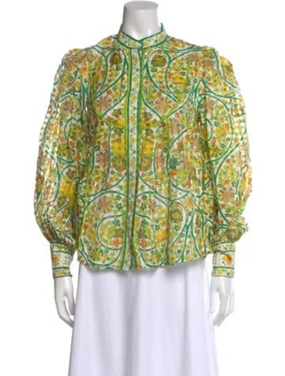 Pre-owned Alemais Rhonda Blouse Floral Print Blouse In Multi