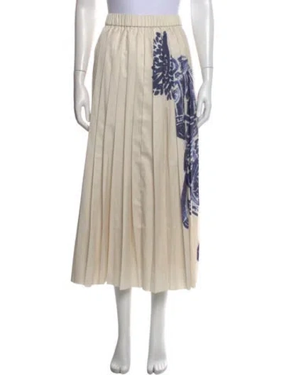 Pre-owned Alemais Rider Pleat Skirt Midi Length Skirt In Neutral