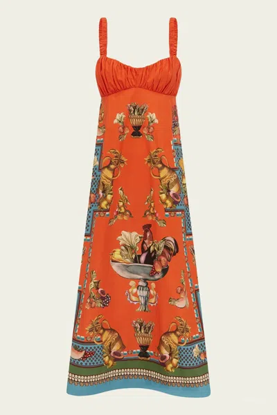 Alemais Rocco Midi Dress In Multi In Orange