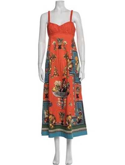 Pre-owned Alemais Rocco Midi Dress Long Dress W/ Tags In Red