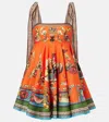 Alemais Womens Multi Rocco Graphic-pattern Flax Mini Dress In Multi