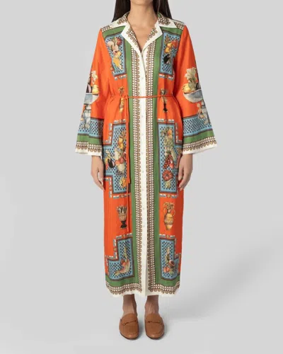 Alemais Rocco Shirtdress In Orange