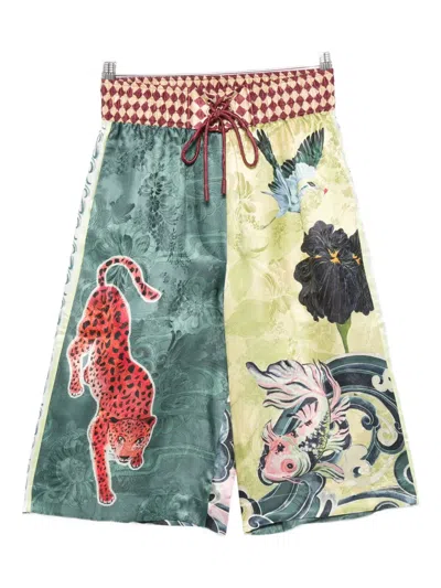 ALEMAIS ROCHESTER ANIMAL-PRINT DRAWSTRING SHORTS