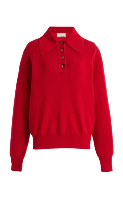 Alemais Alémais Rocky Wool Polo In Red